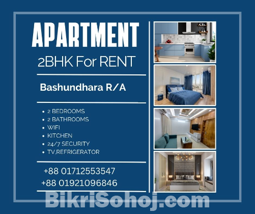 RENTAL Furnished 2 Bed Room Flats In Bashundhara R/A